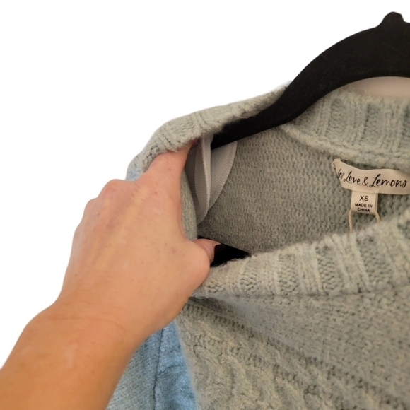 FOR LOVE & LEMONS SYDNEY SWEATER IN SAGE - Picture 10 of 12